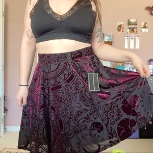 Velvet pentagram skirt